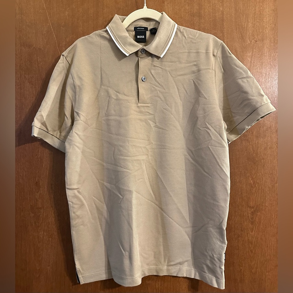 Hugo Boss Polo Shirt Mens Medium ~ Mercerised Casual Designer